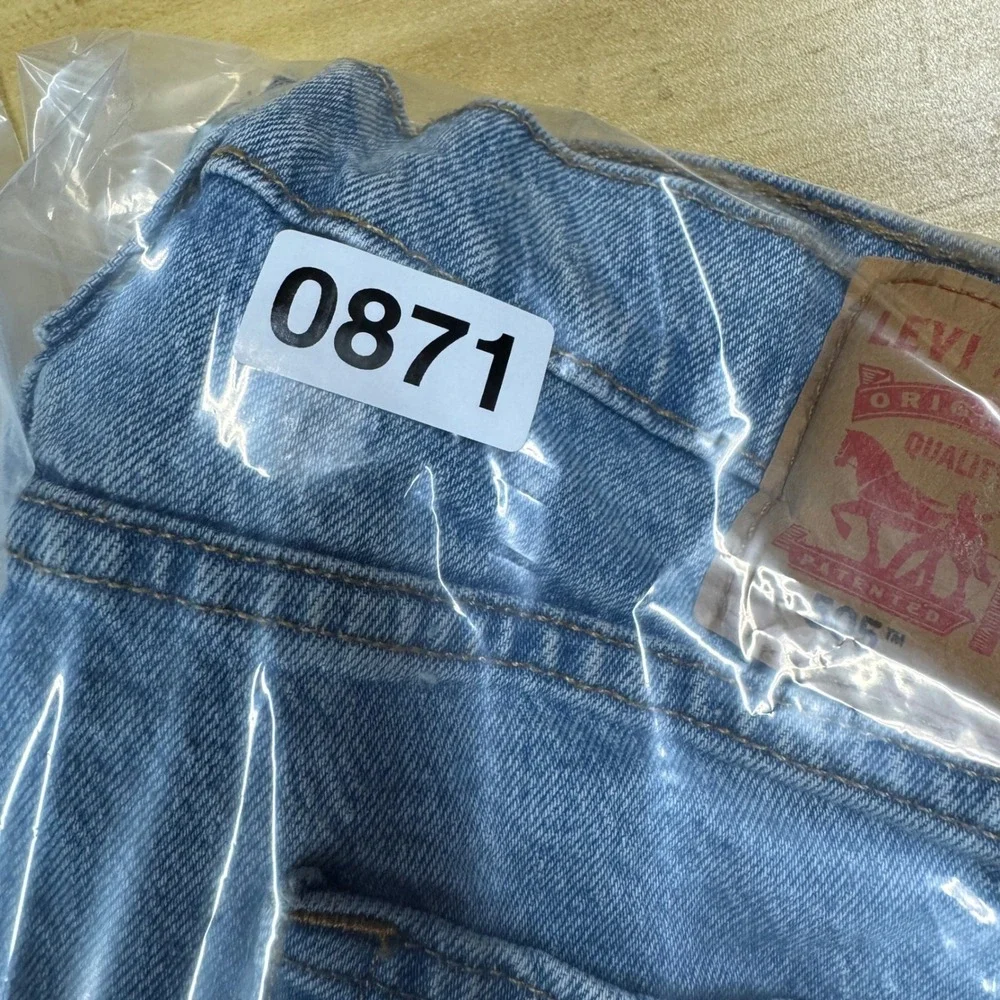Levis 505 Regular Fit Straight Leg Jeans Light Wash Mens‎ W34 L32 00505-1992